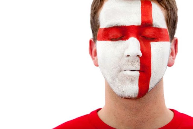 Swiss Hockey fan in Face Paint