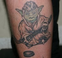 Yoda Ice Hockey tattoo