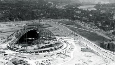 The Igloo under construction in Pittsburgh