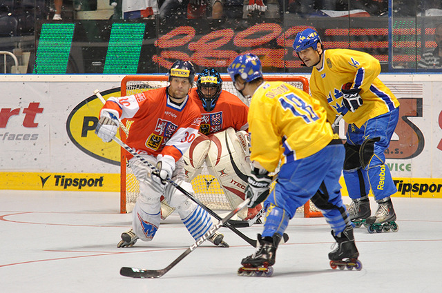 Inline Hockey at World Championships Sweden vs Czech Republic