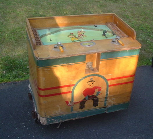 Arcade Table Top Hockey Game 1940s - Coin Operated