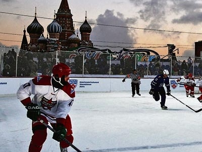KHL Allstar Game at Red Square in Moscow 2009