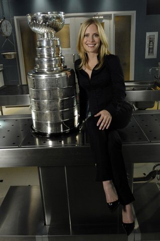 CSI Miami Star Emily Procter with The Stanley Cup