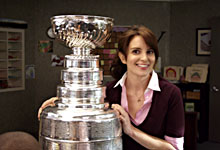 Tina Fey with The Stanley Cup