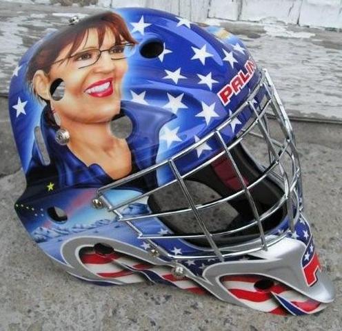 Sarah Palin Ice Hockey Goalie Mask