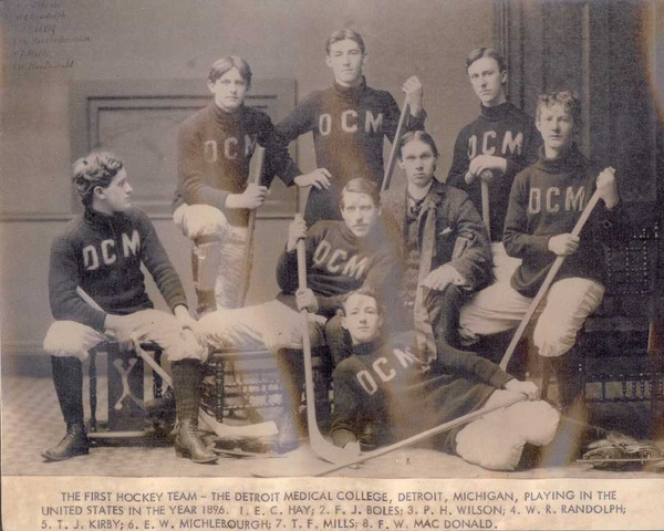 Detroit Medical College Ice Hockey Team 1896