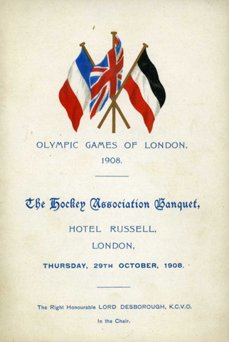 The Hockey Association Banquet for the 1908 Olympic Games