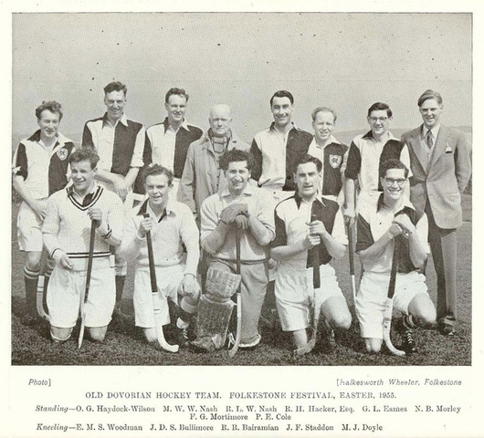 Old Dovorians Hockey Team at 1956 Folkestone Easter Festival