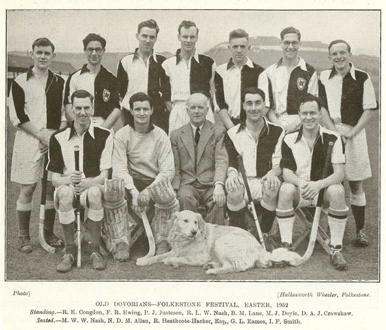 Old Dovorians Hockey Team at 1952 Folkestone Easter Festival