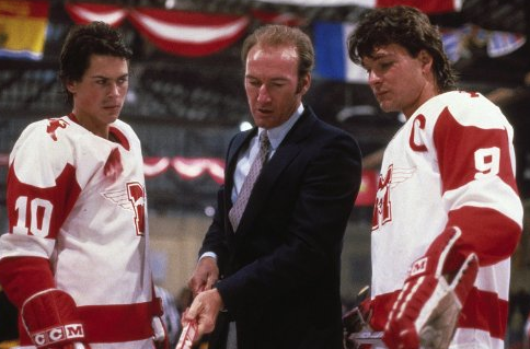 Rob Lowe with Ed Lauter & Patrick Swayze in Youngblood