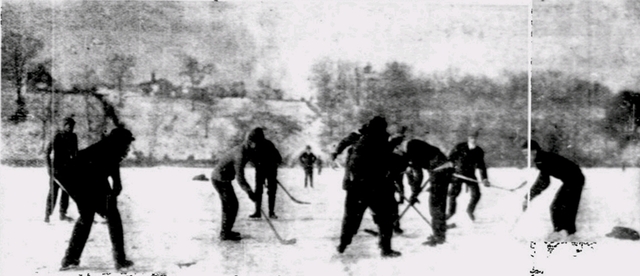 Pond Hockey at Grenadier Pond in Toronto 1912