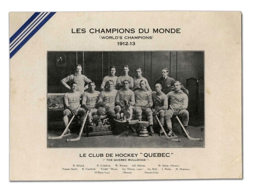 Quebec Bulldogs - Stanley Cup Champions 1912