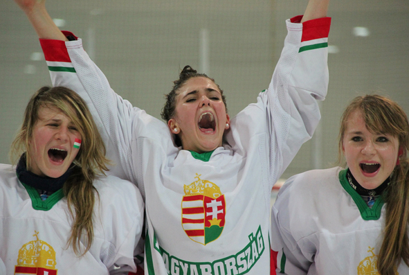 Hungarian Girls Celebrate Winning Division 1 Tournament