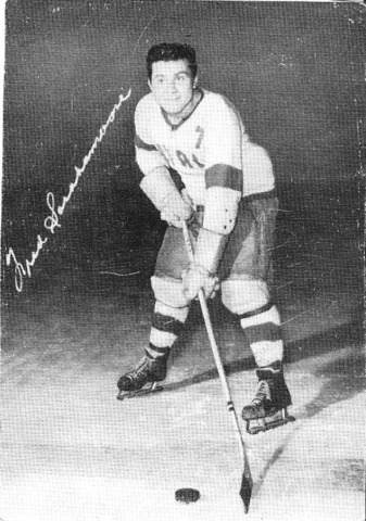 Fred Sasakamoose in 1953-54 with the New Westminster Royals