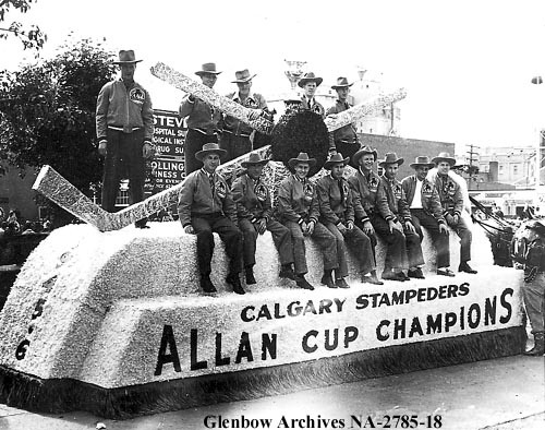 Allan Cup Champion Calgary Stampeders during Celebration Parade