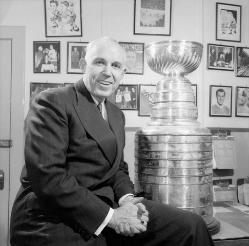 Clarence Campbell - NHL President with The Original Stanley Cup