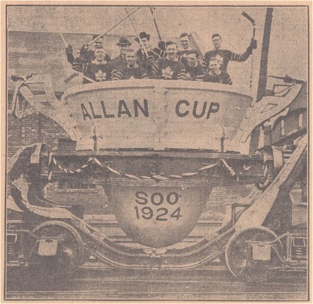 Sault Ste Marie Greyhounds in Allan Cup Parade 1924