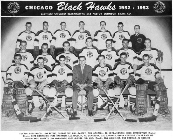 Chicago Blackhawks Team Photo 1952-53