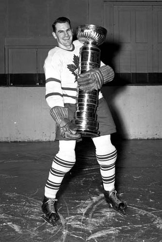 Syl Apps With His Friend - The Original Stanley Cup