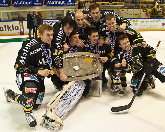 Rouen Dragons With The Continental Cup Plate & Gold Medals 2012
