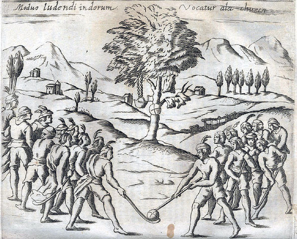 Mapuche Indians Playing Chueca / Palín - 1646 - Chile 