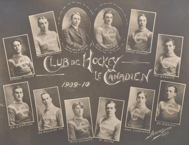1st Montreal Canadiens Team - Club De Hockey Le Canadien