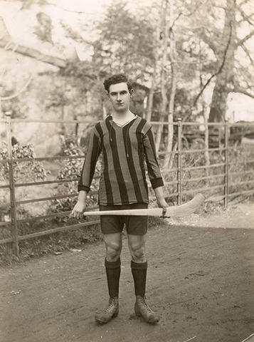 Hurling Player from Kilkenny, Ireland with his Hurley - 1923