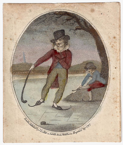 Oldest Known Ice Hockey Image - 1797 - London, England