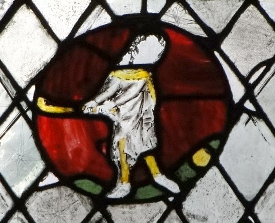 Hockey Player - The Great East Window  Gloucester Cathedral 1340