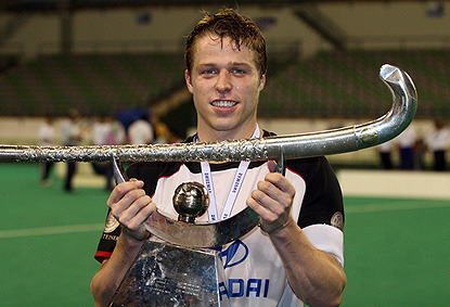Germany Field Hockey Captain Timo Wess with Champions Trophy 
