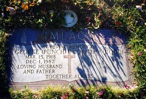 George "Punch" Imlach Grave Stone in Mount Pleasant Cemetery 