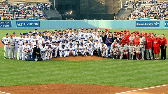 The Stanley Cup at Dodger Stadium with LA Dodgers & LA Angels
