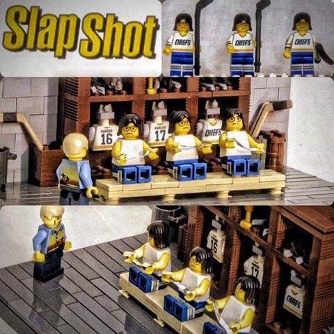 Lego Slap Shot Hanson Brothers in Dressing Room