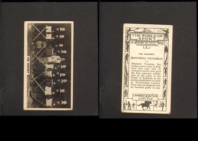 Montreal Victorias - Hockey Card - 1927