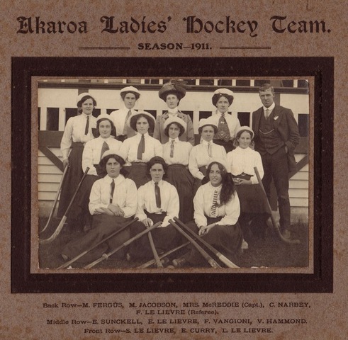 Akaroa Ladies Field Hockey Team - 1911