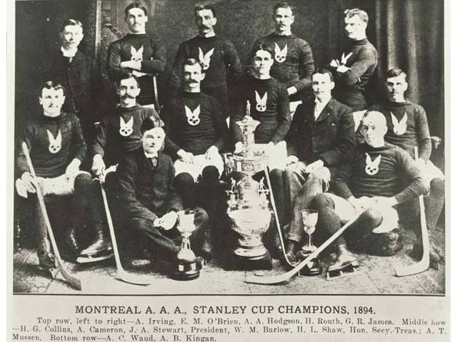 Montreal Hockey Club - Montreal AAA - Stanley Cup Champions 1894