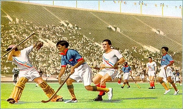 Los Angeles Summer Olympics - 1932 - Action - India vs USA   