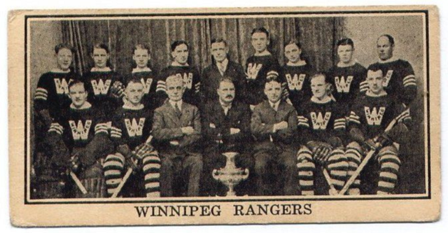 Winnipeg Rangers Hockey Card 1929 