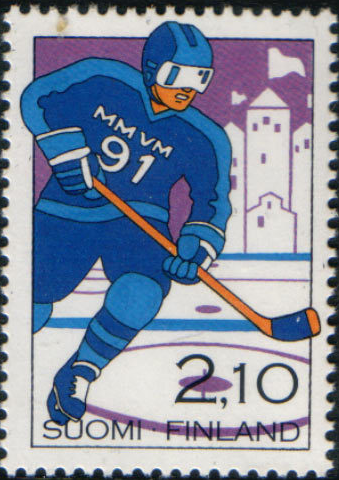 Finland - Ice Hockey Stamp - 1991 - World Championships