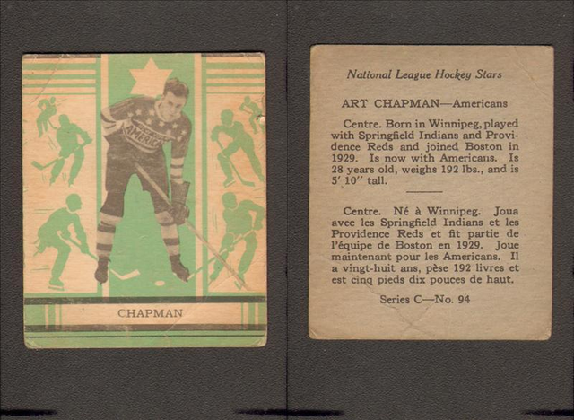 Hockey Card 1936 Art Chapman