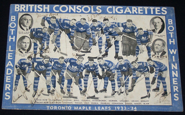 Toronto Maple Leafs - 1933 / 34 - British Consols Cigarettes