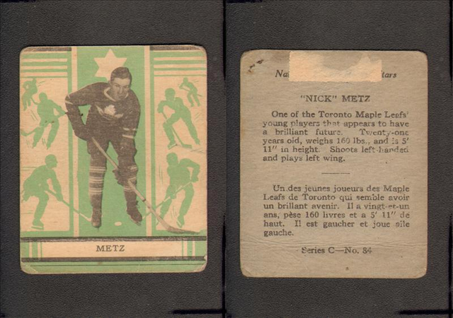 Hockey Card 1936  Nick Metz