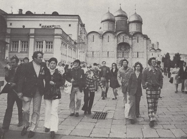 Team Canada Members Walking Around in Moscow - September, 1972