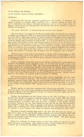 Origin of Hockey in Canada - Page 2 - Report - 1942