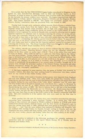Origin of Hockey in Canada - Page 3 - Report - 1942