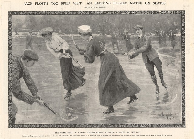 Jack Frost's Too Brief Visit: An Exciting Hockey Match on Skates