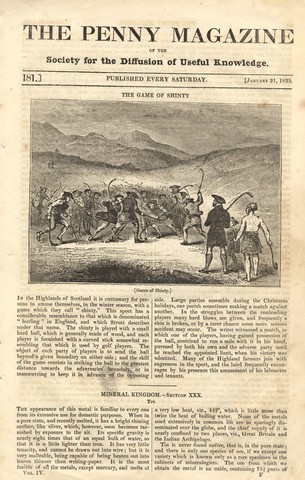 The Game of Shinty - The Penny Magazine - 1835