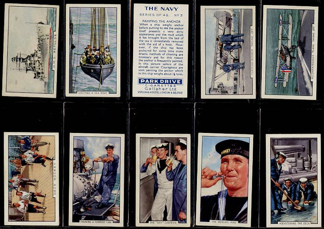 Deck Hockey - Cigarette Cards - The Navy - 1937 - Gallaher Ltd
