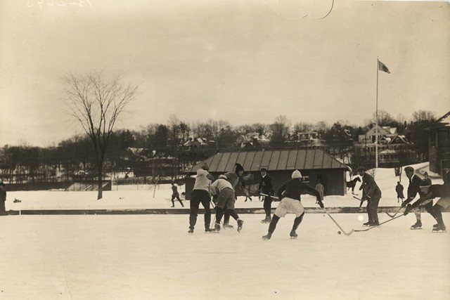 A Fun Game of Shinny - Early 1900s - Outdoor Rink