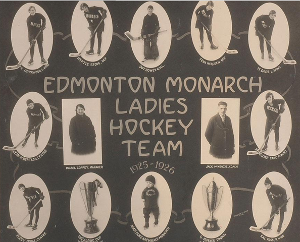Edmonton Monarch Ladies Hockey Team - Champions - 1926